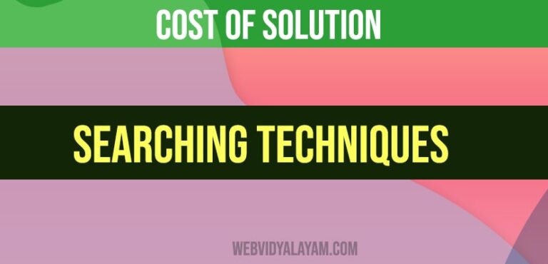 Cost Of Solution