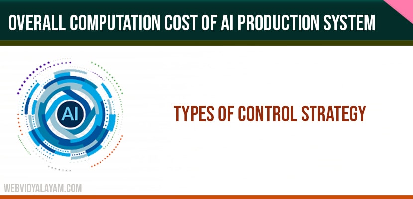 Overall computation cost of AI production system and types of control strategy