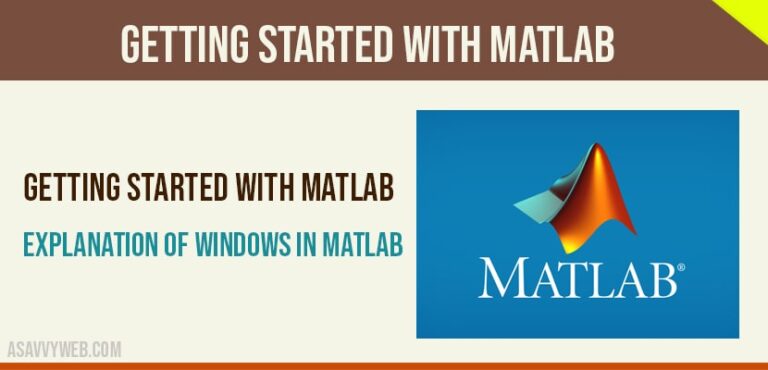 Getting Started With Matlab - Web Vidyalayam