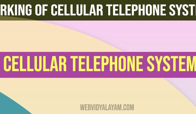 Working of cellular telephone system