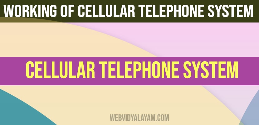 Working of cellular telephone system