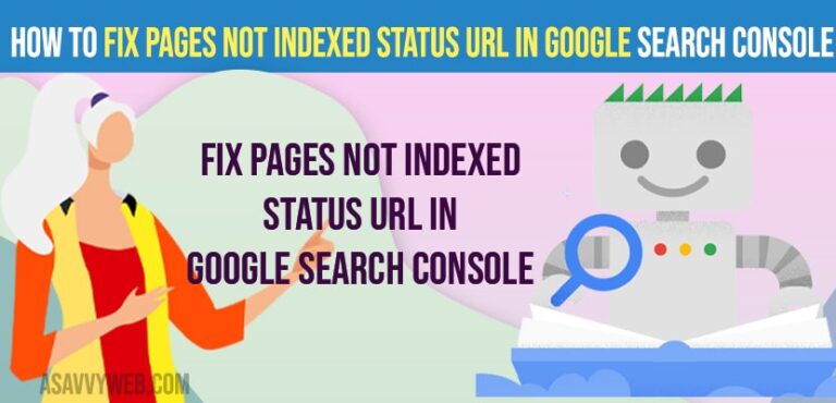 How to Fix Pages Not Indexed Status URL in Google Search Console