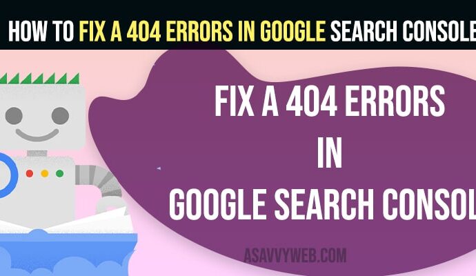 How To Fix a 404 Errors in Google Search Console