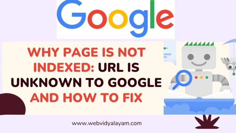 Why Page is Not Indexed: URL is Unknown to Google and How to Fix