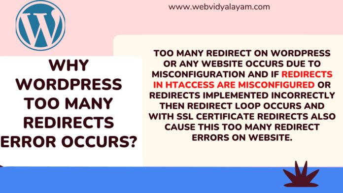 Why WordPress Too Many Redirects After URL Change - Web Vidyalayam