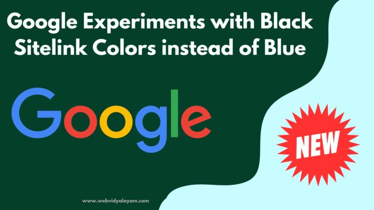 Google Experiments with Black Sitelink Colors instead of Blue