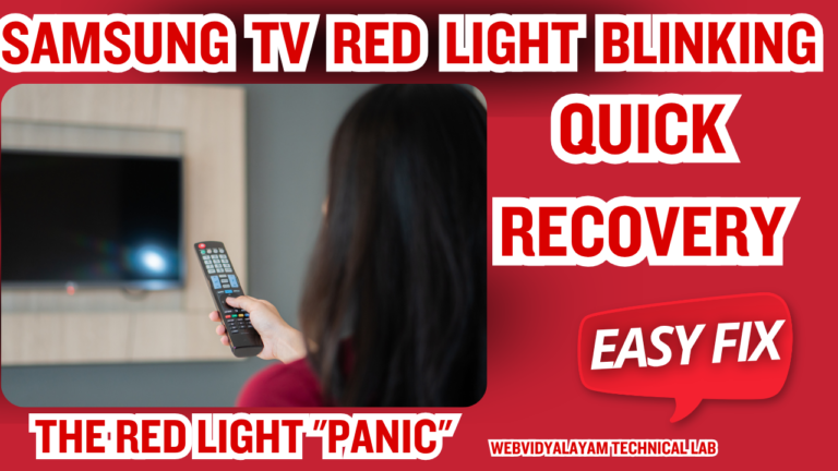 Samsung TV Red Light Blinking? 4 Fixes (2026 Power Logic Hub)