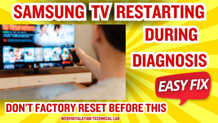 Samsung TV Restarting During Diagnosis? Fix the Reboot Loop Fast